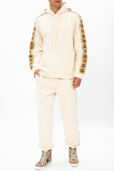 Gucci Hooded Sweatshirt & Pant Set - White cream